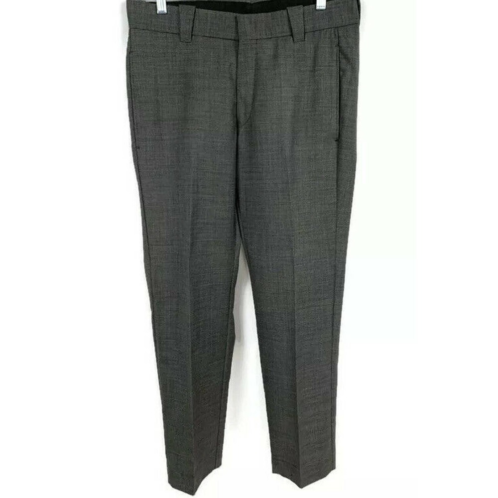 Ivory by Incotex Gray Wool Dress Pants